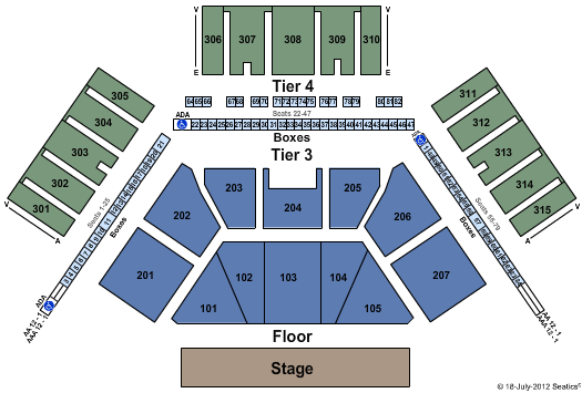 Huntington Bank Pavilion at Northerly Island Endstage 2 Seating Chart