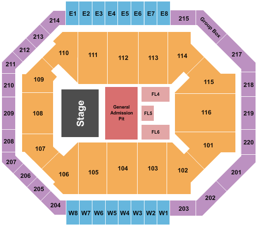 Chartway Arena at Ted Constant Convocation Center Billy String Seating Chart