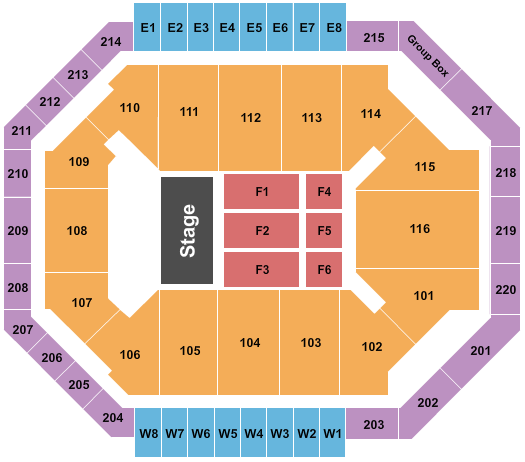 Chartway Arena at Ted Constant Convocation Center Halfhouse Seating Chart
