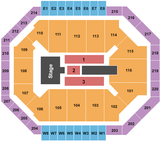 Chartway Arena at Ted Constant Convocation Center JoJo Siwa Seating Chart