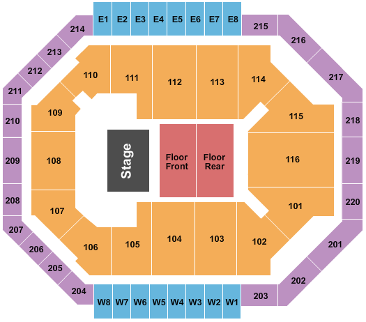 Chartway Arena at Ted Constant Convocation Center Koe Wetzel Seating Chart