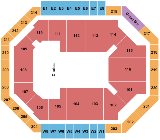 Chartway Arena at Ted Constant Convocation Center PBR Seating Chart