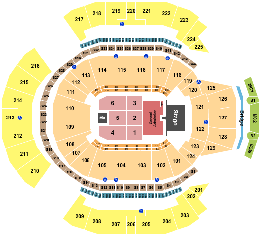 Chase Center AJR Seating Chart