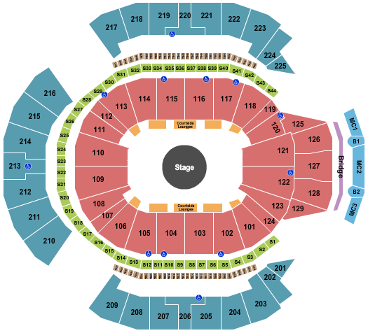 Chase Center Center Stage Seating Chart