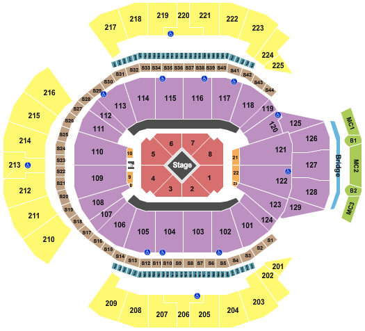 Chase Center Center Stage 2 Seating Chart