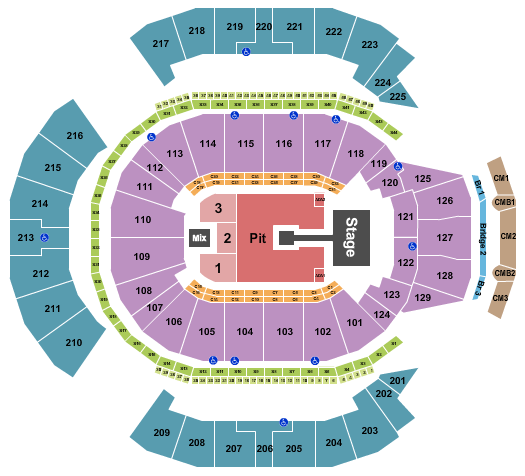 Chase Center Endstage Pit Seating Chart