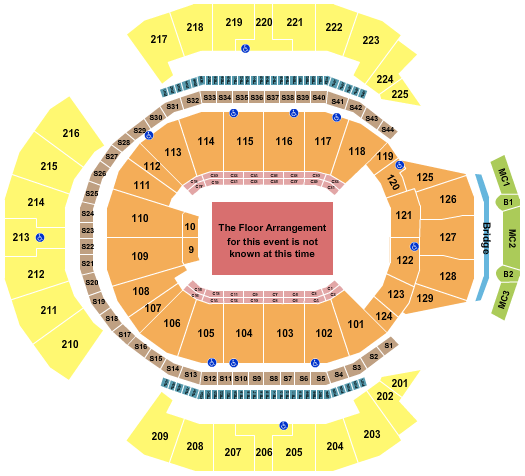 Chase Center Generic Floor Seating Chart