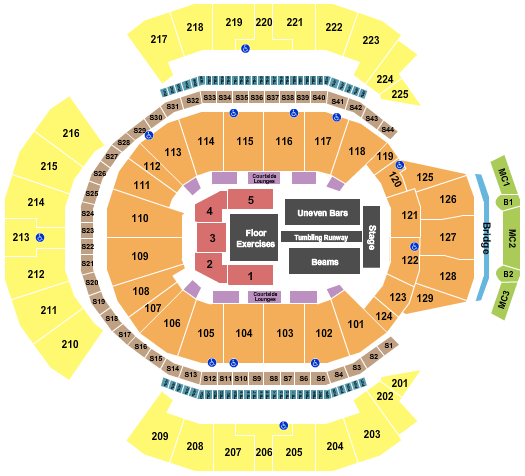 Chase Center Gold Over America Tour Seating Chart