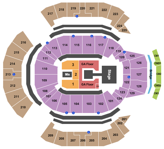 seating chart for Chase Center - Lizzo - eventticketscenter.com