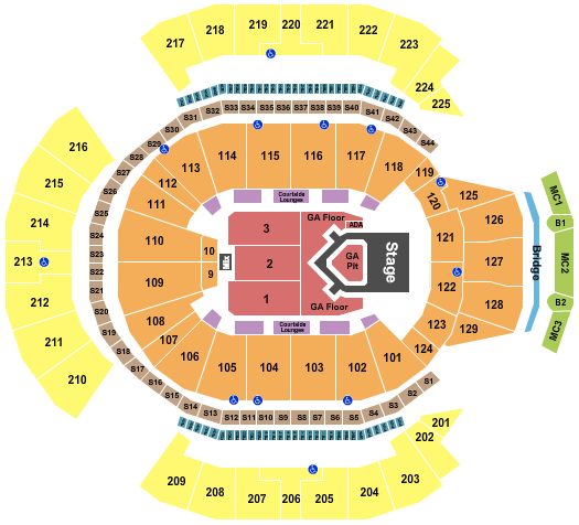 Chase Center Lumineers Seating Chart