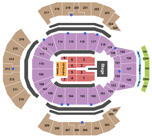 Chase Center Mary J. Blige Seating Chart