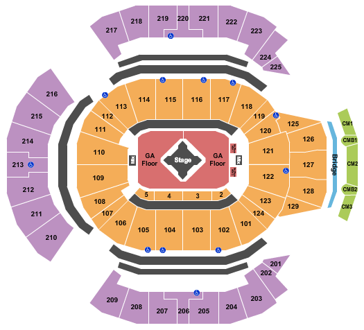 Chase Center Metallica-2 Seating Chart
