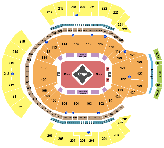 Chase Center Metallica 2 Seating Chart