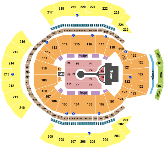 Chase Center Michael Buble Seating Chart