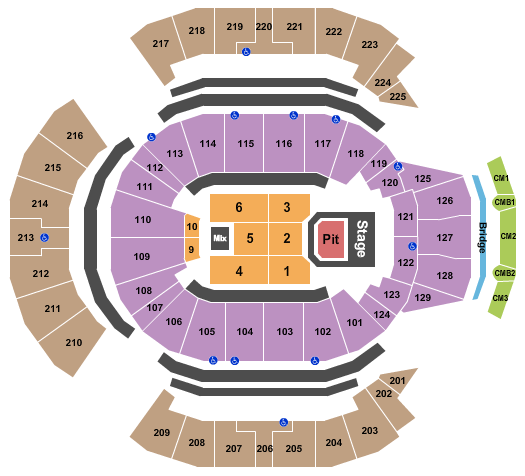 seating chart for Chase Center - Panic At The Disco - eventticketscenter.com