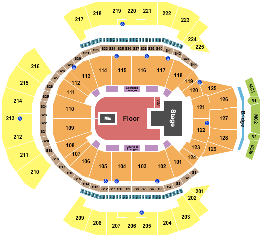 seating chart for Chase Center - Paramore - eventticketscenter.com
