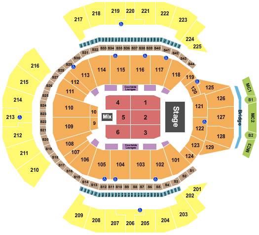 seating chart for Chase Center - The Black Keys - eventticketscenter.com