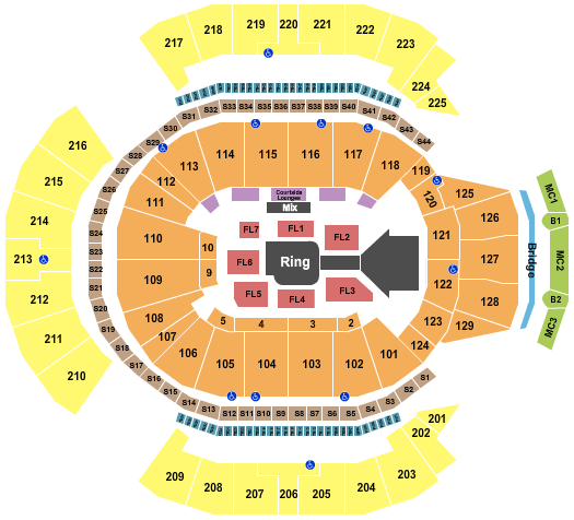 Chase Center WWE Seating Chart