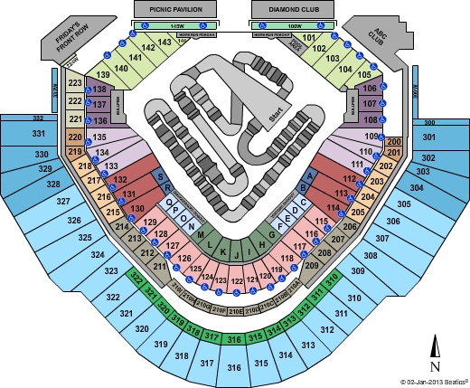 Chase Field AMA Supercross Seating Chart