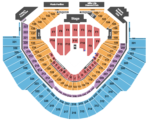 Chase Field Concert Seating Chart