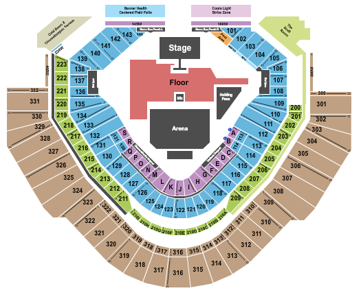 Chase Field Festival Seating Chart