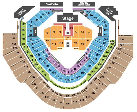Chase Field Green Day 2024 Seating Chart