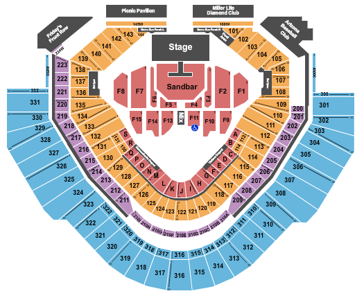 Chase Field Kenny Chesney Seating Chart