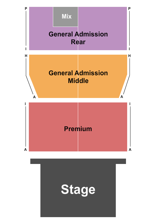 Cher-Ae Heights Casino End Stage - No Tables Seating Chart