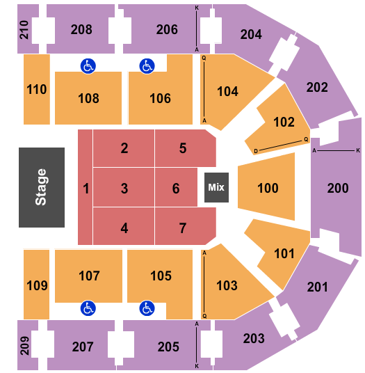 seating chart for Chesapeake Employers' Insurance Arena - Endstage 2 - eventticketscenter.com