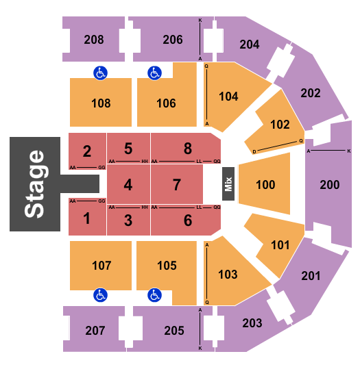 Chesapeake Employers' Insurance Arena Next Event Seating Chart
