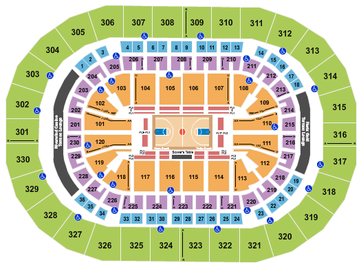 Paycom Center Basketball Seating Chart