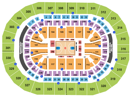 Oklahoma City Thunder vs Charlotte Hornets seating chart at Paycom Center in Oklahoma City, Oklahoma