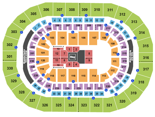 Paycom Center Boxing Seating Chart