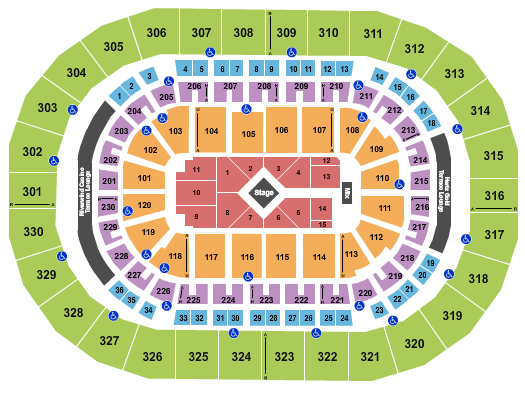 Paycom Center Center Stage Seating Chart