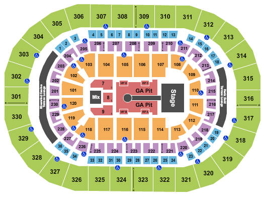 Paycom Center Chainsmokers Seating Chart