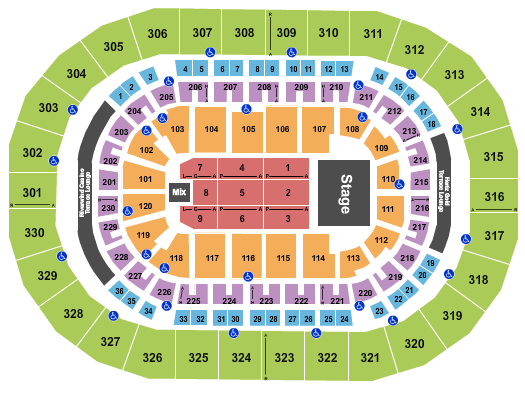 seating chart for Paycom Center - Cher - eventticketscenter.com