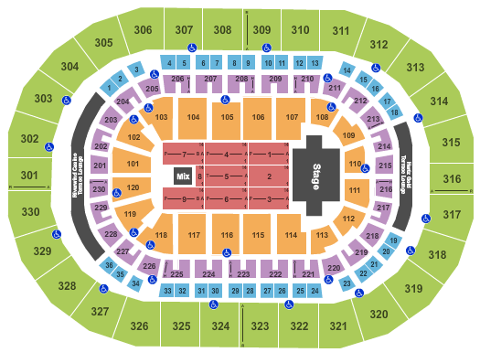 Paycom Center Endstage 2 Seating Chart
