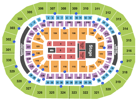 Paycom Center Kenny Ches Seating Chart