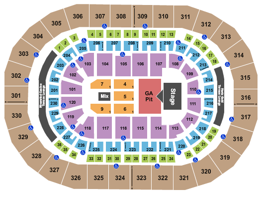 Paycom Center Kings of Leon Seating Chart