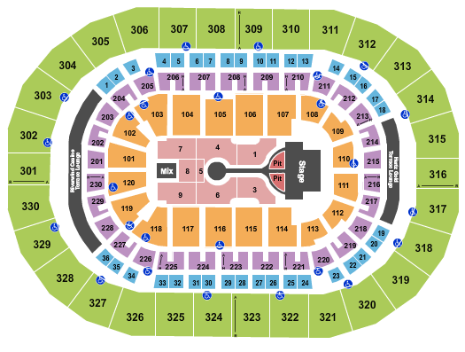 Paycom Center Michael Buble 2 Seating Chart