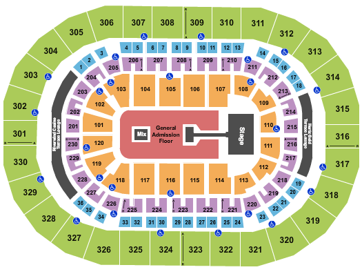 Paycom Center Mumford And Sons Seating Chart