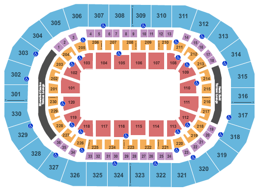 Paycom Center Open Floor Seating Chart