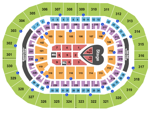 Paycom Center Pink Seating Chart