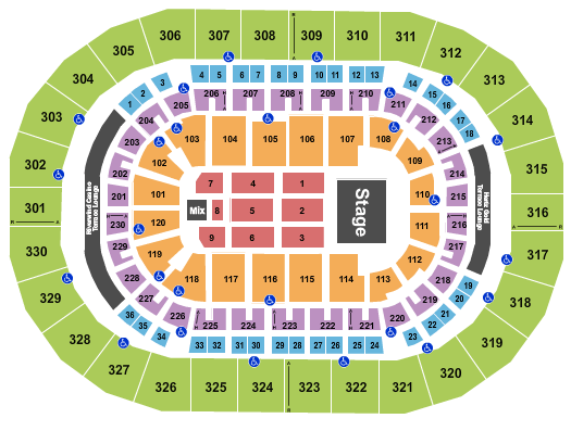 seating chart for Paycom Center - Styx - eventticketscenter.com