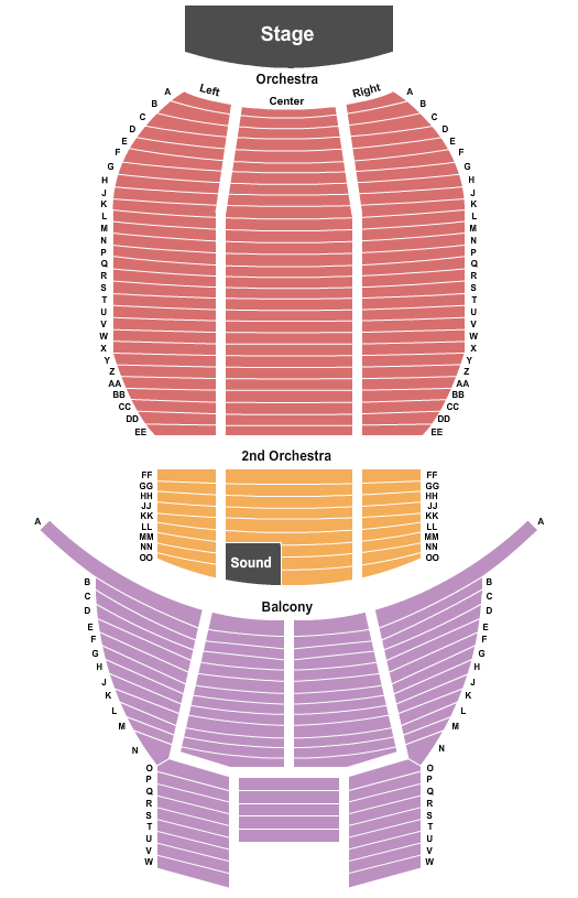 seating chart for Chevalier Theatre - End Stage - eventticketscenter.com