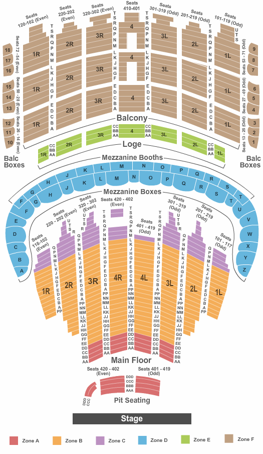 Studebaker Theater Seating Chart