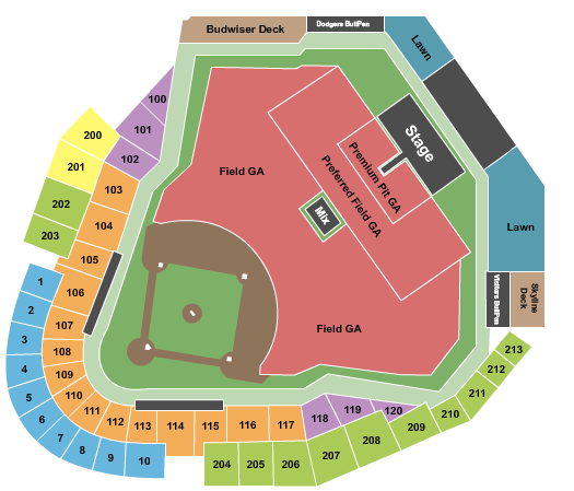 Chickasaw Field at Bricktown Old Dominion Seating Chart