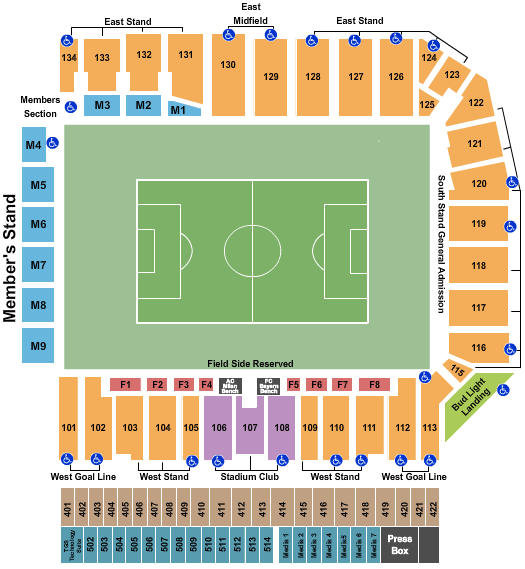 Children's Mercy Park Champions Cup Seating Chart