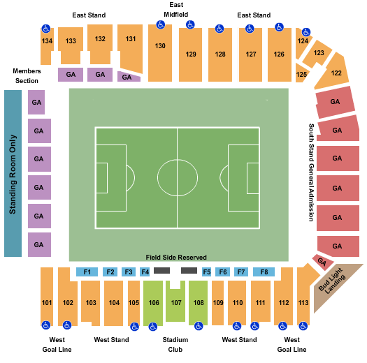 seating chart for Children's Mercy Park - Soccer - eventticketscenter.com
