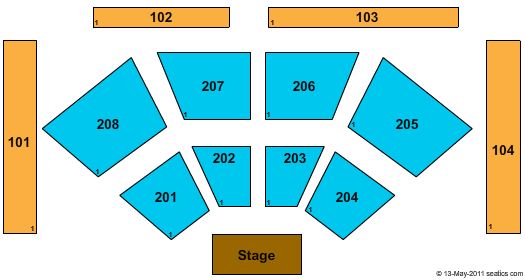 Choctaw Casino & Resort - Grant End Stage Seating Chart